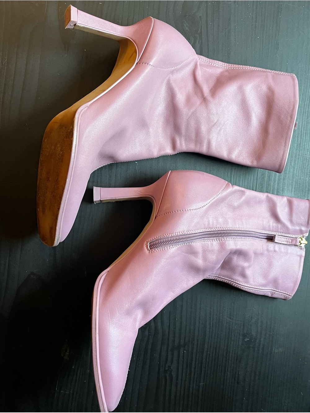 Zara Lilac Pink Stiletto Ankle Boots